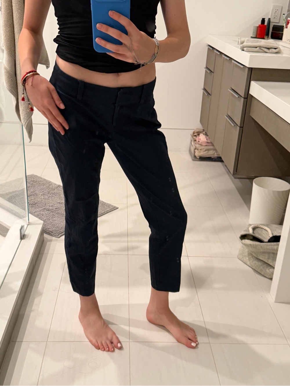 Vintage capri  Pants - dark blue